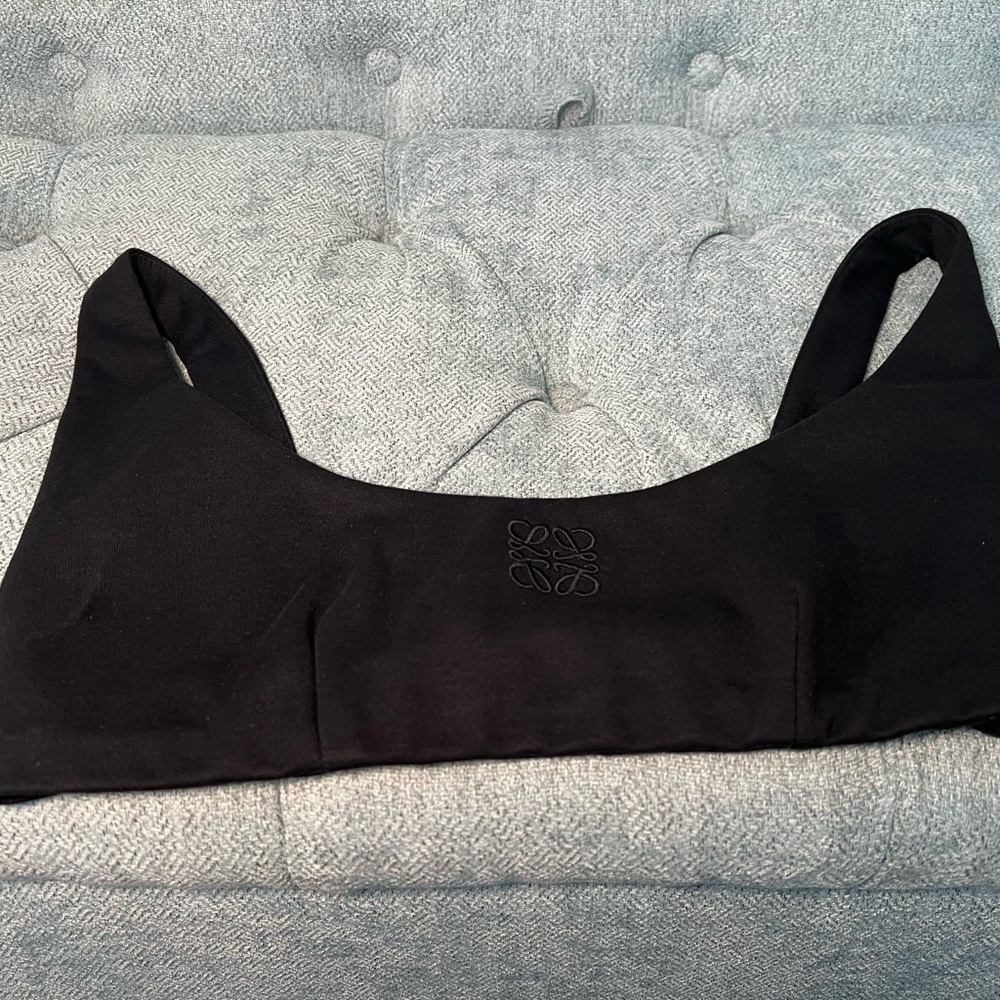 Loewe Black Logo Bralette